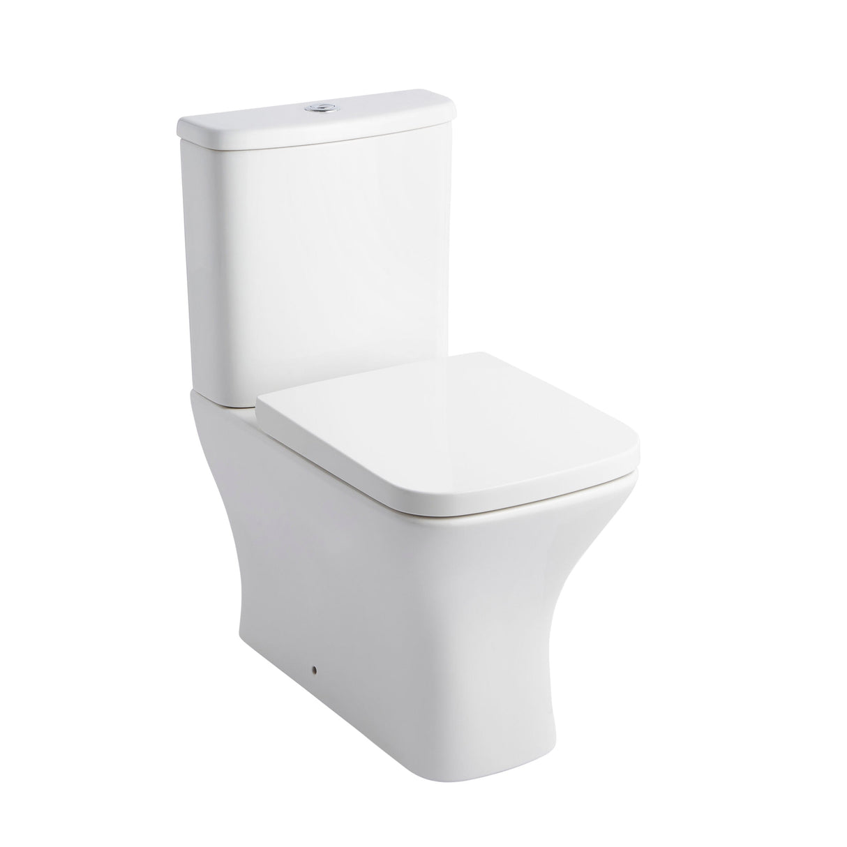 Kartell K-VIT Primo Square rimless closed back close coupled pan in white gloss - PRI-WC-SQ