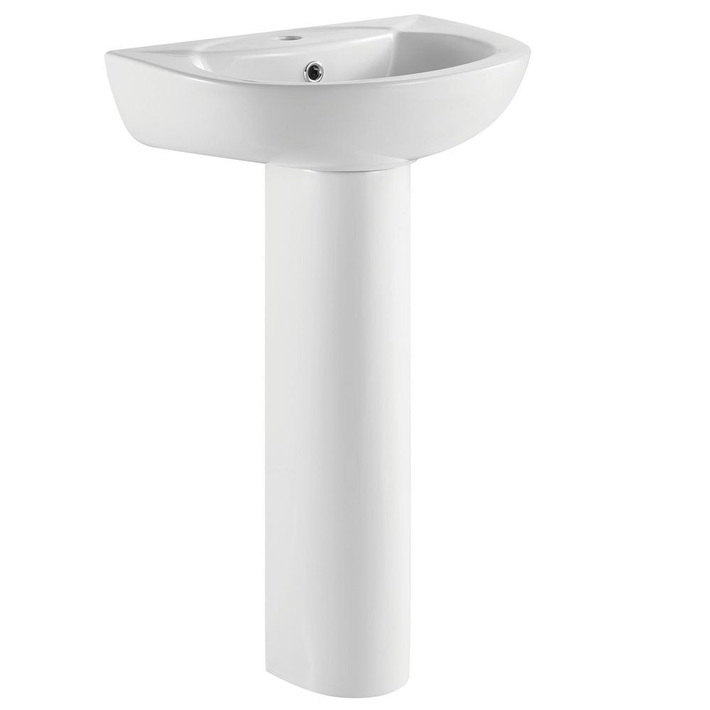 Kartell K-VIT Proton 485mm 1 Tap Hole Basin- White Gloss (PRO485BAS1)