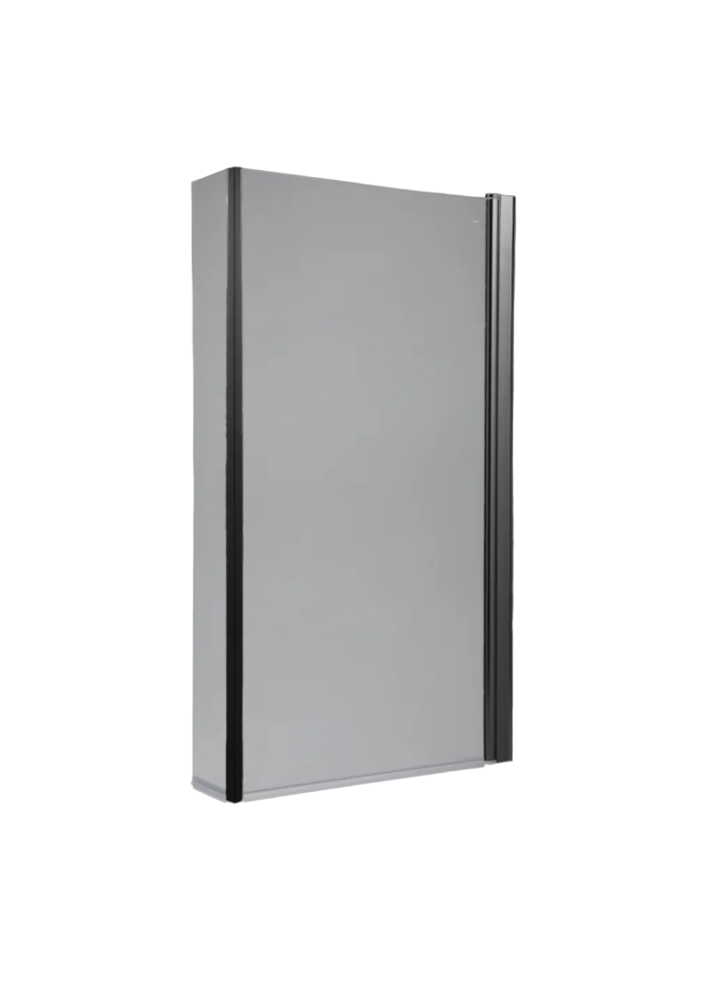 Carron QSS-1 Quantum fixed shower bath screen in black, 02347PLUSB