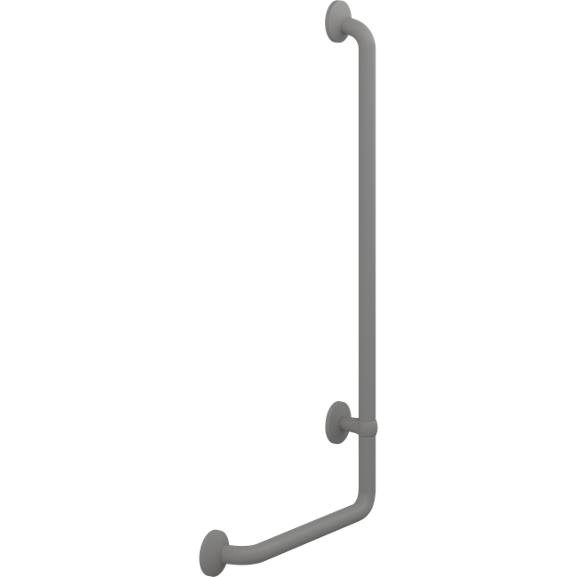 Pressalit PLUS angled handrail – 400 x 900 mm, Right, Anthracite