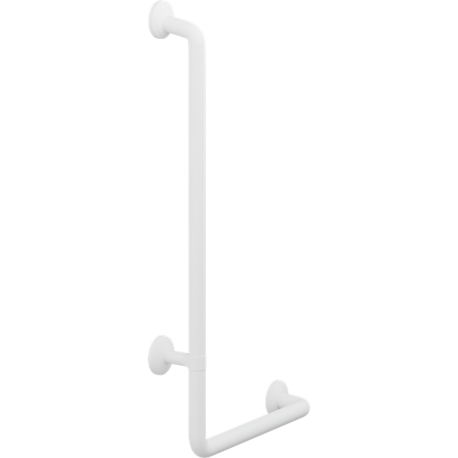 Pressalit PLUS angled handrail – 400 x 900 mm, Left, White