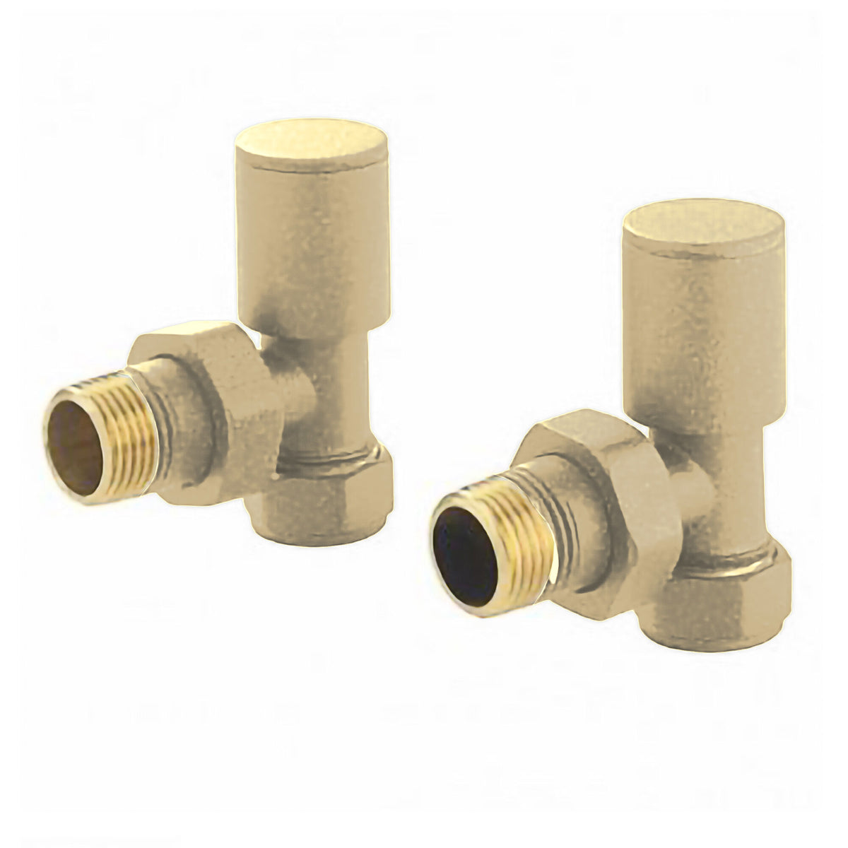 Nuie choice Angled Radiator Valves – Brushed Brass or White