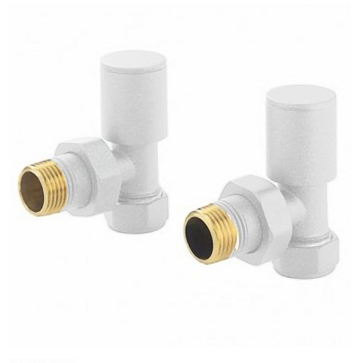Nuie choice Angled Radiator Valves – Brushed Brass or White, photo 2