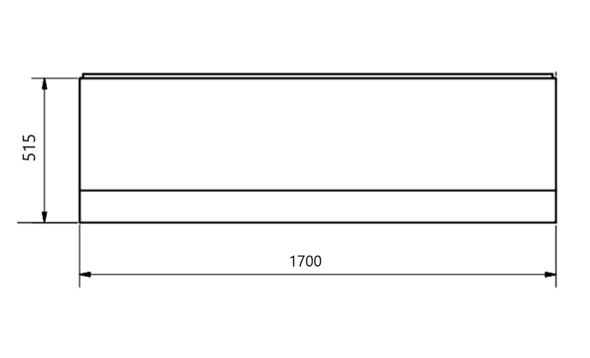 Kartell K-VIT Standard Front Panel 1700x700- White Gloss (SFP1700515)
