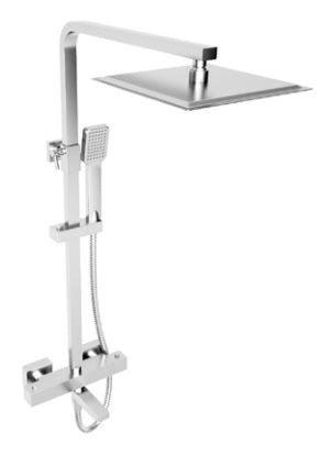 Kartell K-VIT Pure Option 7 Thermostatic Bar Shower with Rigid Riser & Bath Filler Spout (SHO031PU)