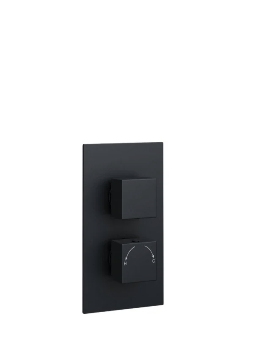 Kartell K-VIT Nero Square Concealed Thermostatic Shower Valve – Matt Black (SHO047NS)