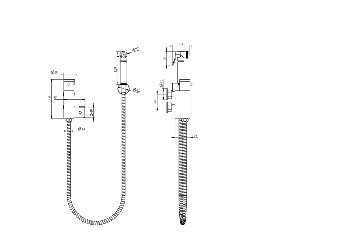Kartell K-VIT Round Douche Kit With Thermostatic Mixing Valve Brass Bodied Spray Head-Brushed Brass (SHO051DB)