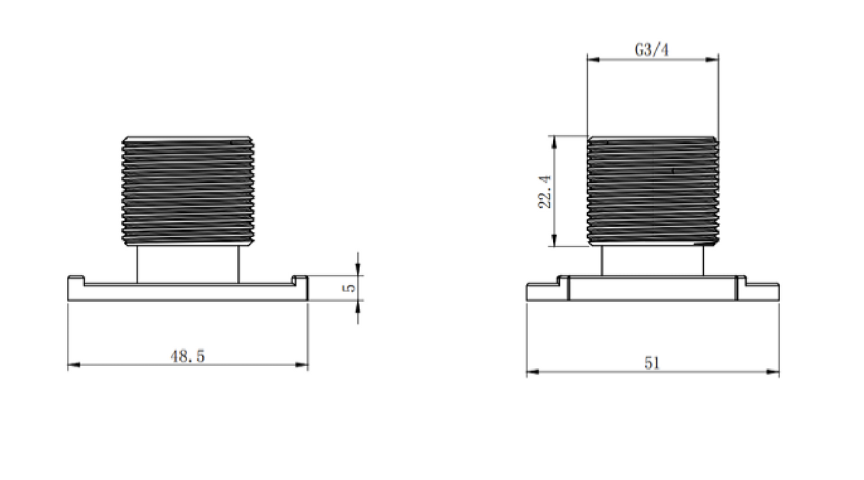 Kartell K-VIT Fast Fix Bracket for Bar Showers Chrome (SHO100FF)