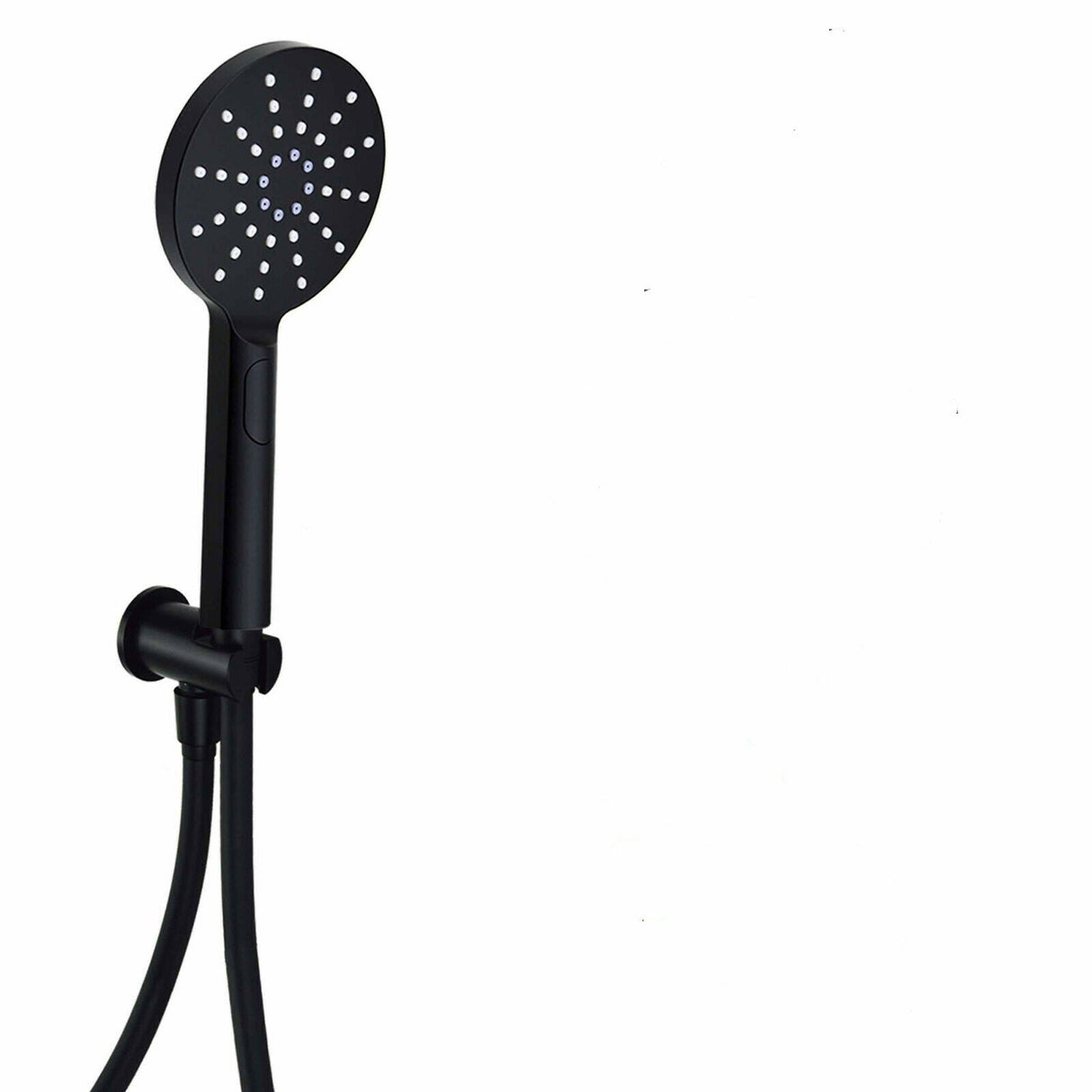Kartell K-VIT Nero Round Outlet Elbow With Wall Bracket And Handset-Matt Black (SHO107NR)