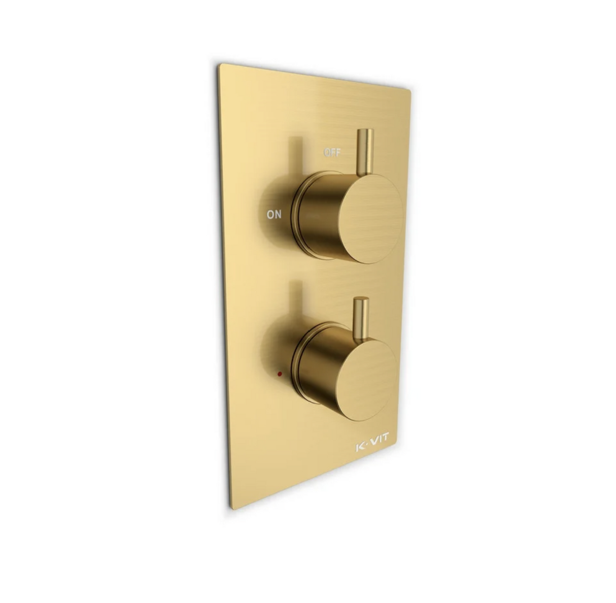 Kartell K-VIT Ottone Option 3 Thermostatic Concealed Shower with Adjustable Slide Rail Kit- Gold (SHO141OT-SHO144OT-SHO145OT)