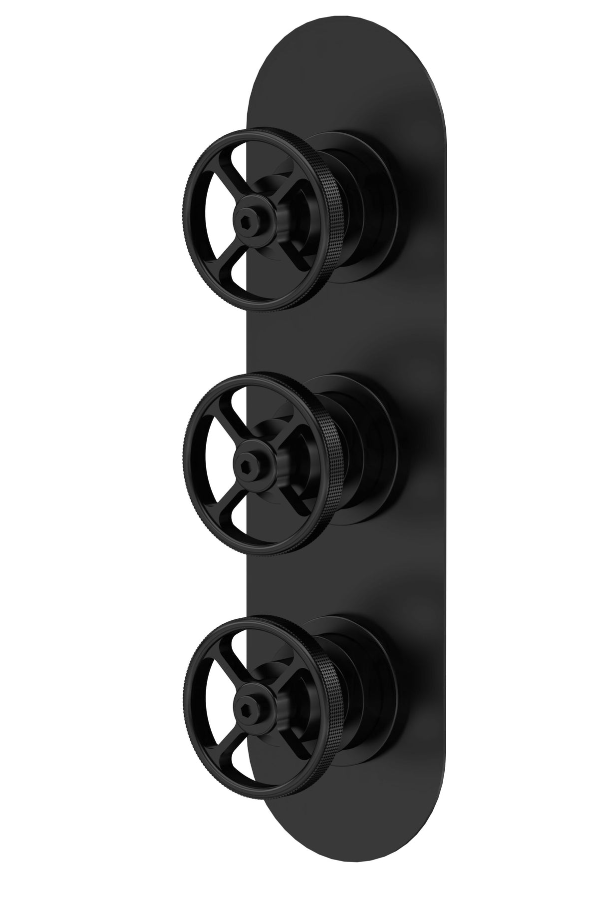 Nuie Triple Shower Valve With Diverter – Chrome, Matt Black or Brushed Brass, photo 2
