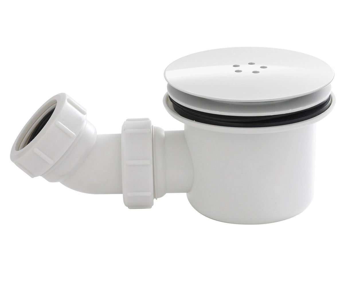 Nuie 90mm Round Fast Flow Shower Waste – Chrome or Matt White, photo 3