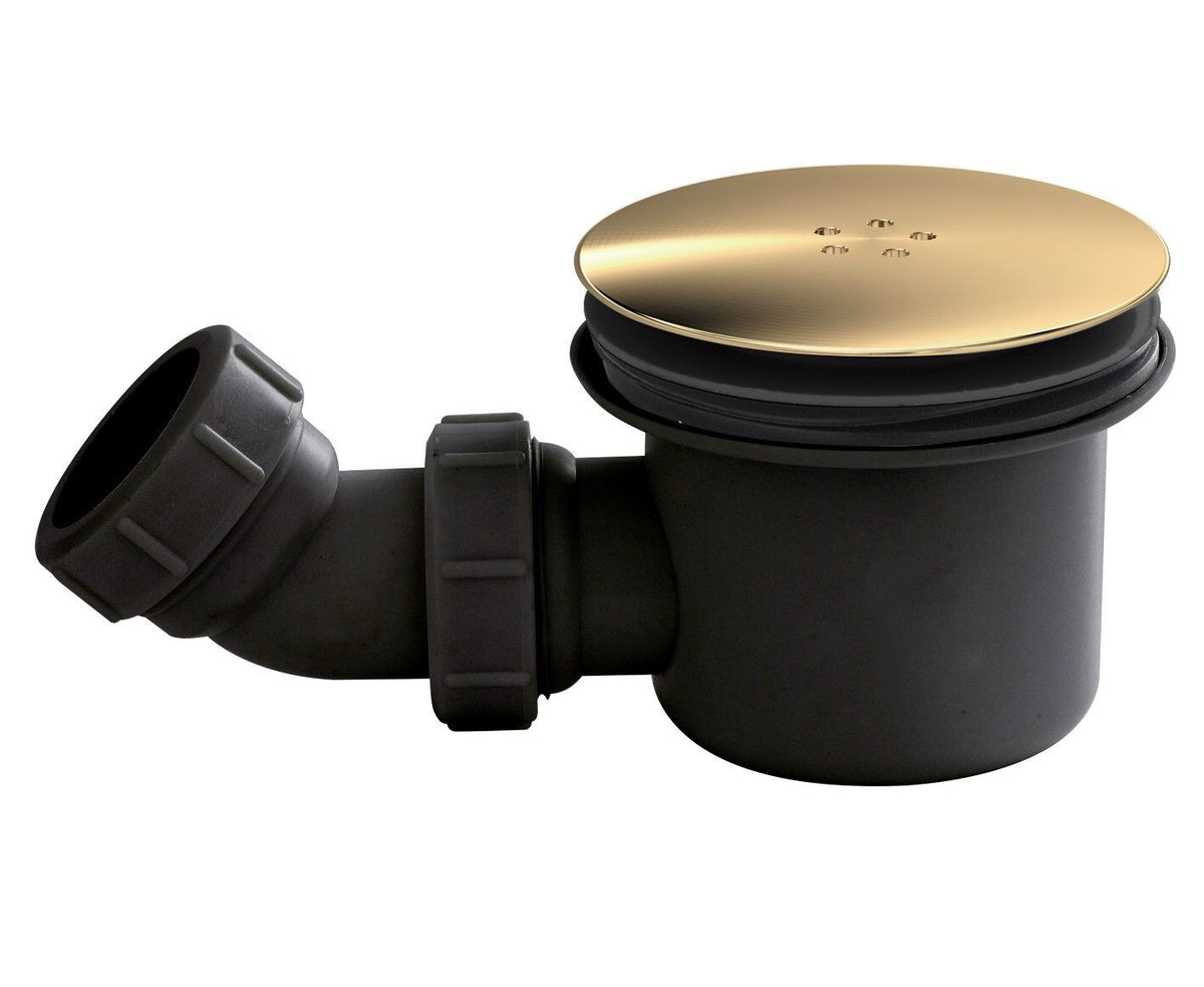 Nuie 90mm Fast Flow Shower Waste Base – Brushed Brass