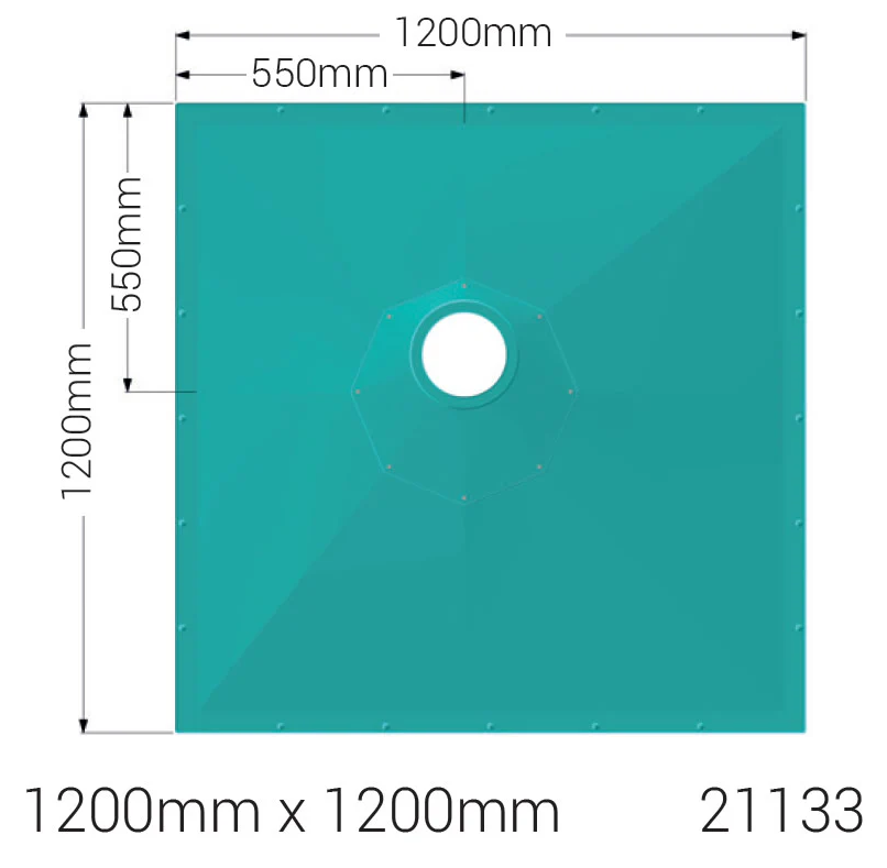 AKW Tuff Form8 Wet Room Floor Former – Choice of Size & Waste