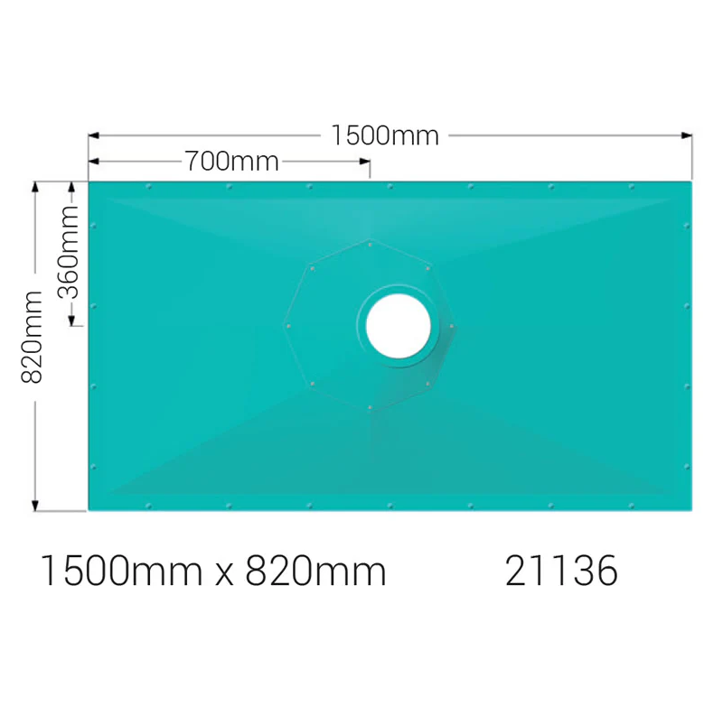 AKW Tuff Form8 Wet Room Floor Former – Choice of Size & Waste