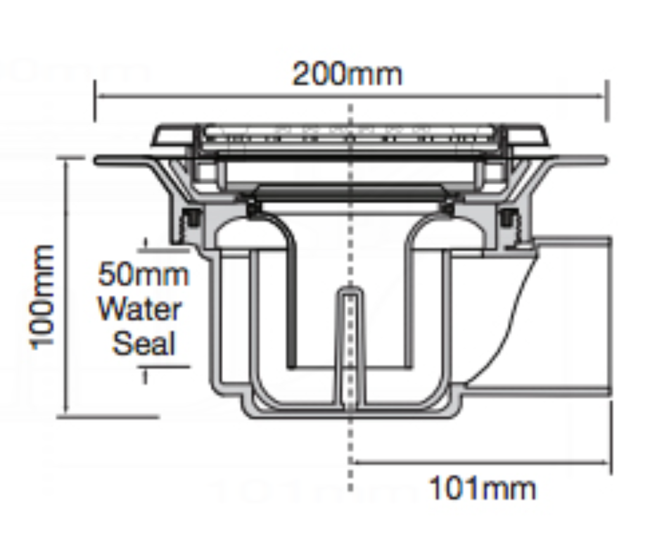 AKW McAlpine Wet Room Shower Gully – Choice of Trapped, Untrapped & Valve Gullies, photo 2
