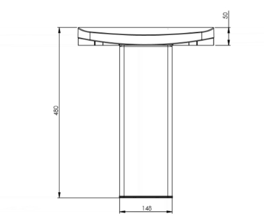 AKW Onyx Compact Fold-Up Shower Seat With Leg - White (02802WH-LS)