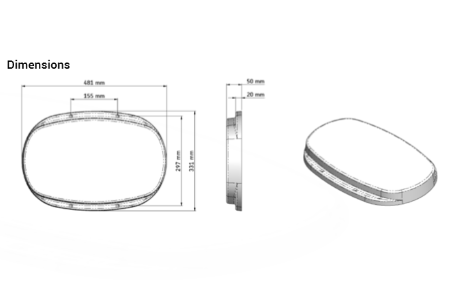 AKW Toilet Plinth 50mm High SMC (25042S)