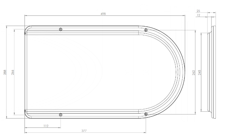 AKW Toilet Plinth 25mm High GRP (25048)