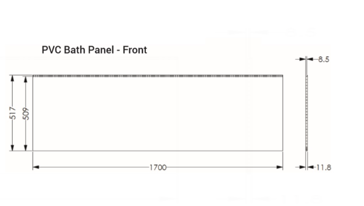 AKW PVC White Gloss Bath Panel, photo 2