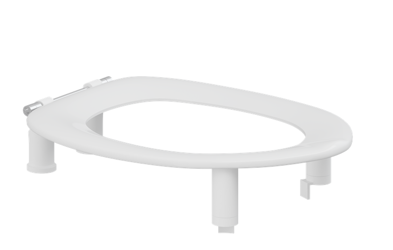 Pressalit Toilet Seat Dania Without Cover, 100 mm Raised Incl. Splash Guard White (R24000)