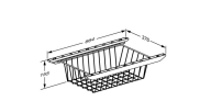 Pressalit trolley wire basket with rails