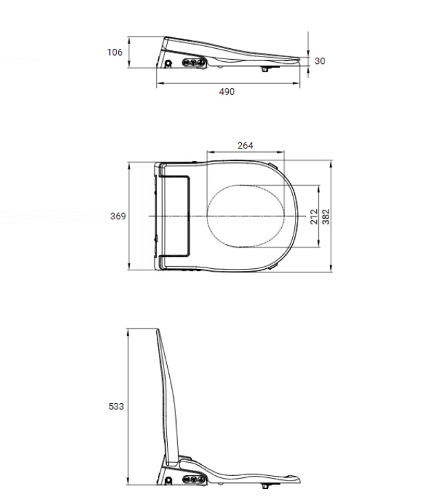 AKW Ergonomic Bidet Seat (30502)