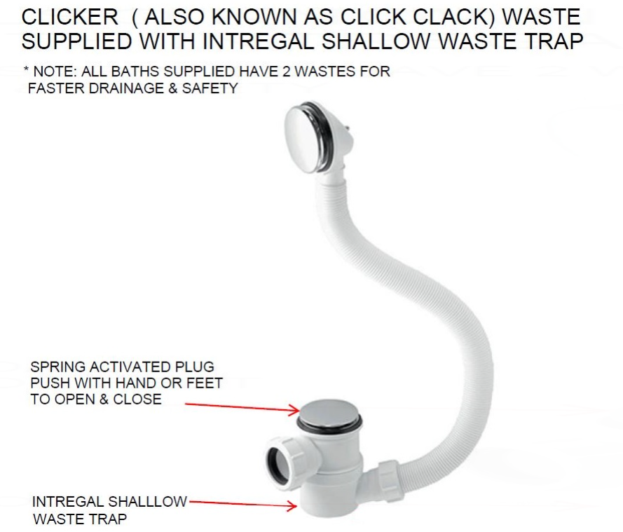 AKW Blakemere Deep Soaker Walk In Bath 1210x650mm Left Hand (11-BLALH)