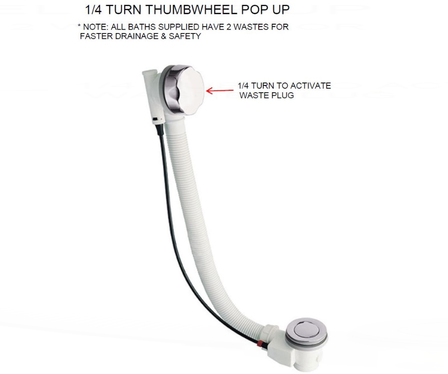 AKW Combermere Deep Soaker Walk In Bath 900x650mm (11-COM)