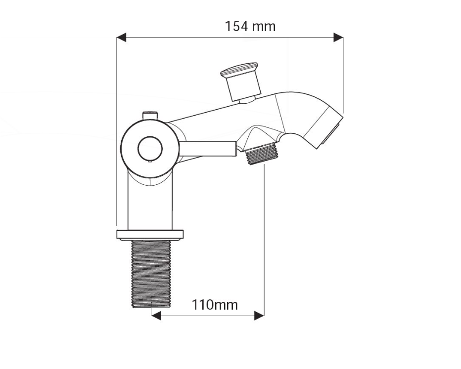 AKW Thermostatic Peg Lever Bath Shower Mixer Tap, photo 4