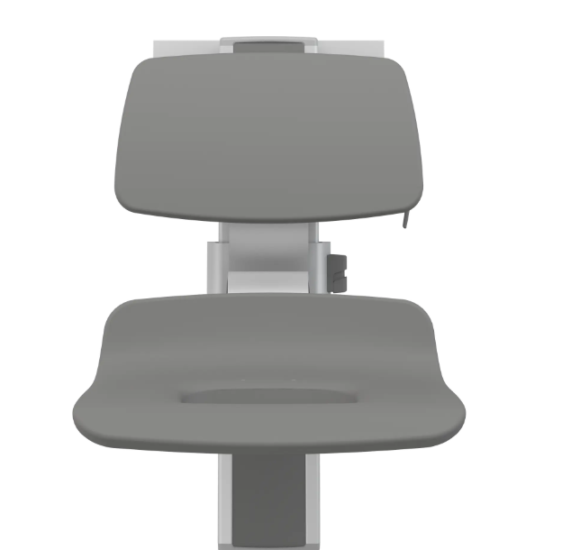Pressalit PLUS shower seat – 450 mm Manual – Backrest Only, With Aperture, Anthracite