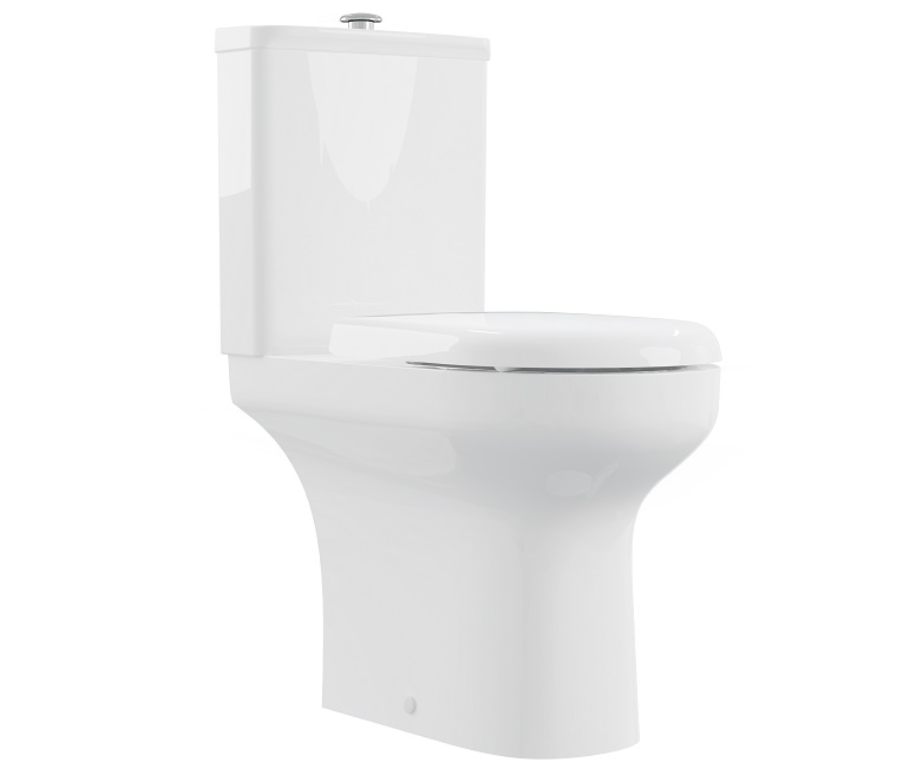 AKW Navlin Raised Height Close Coupled 750mm WC Suite Push Button (28324PB)