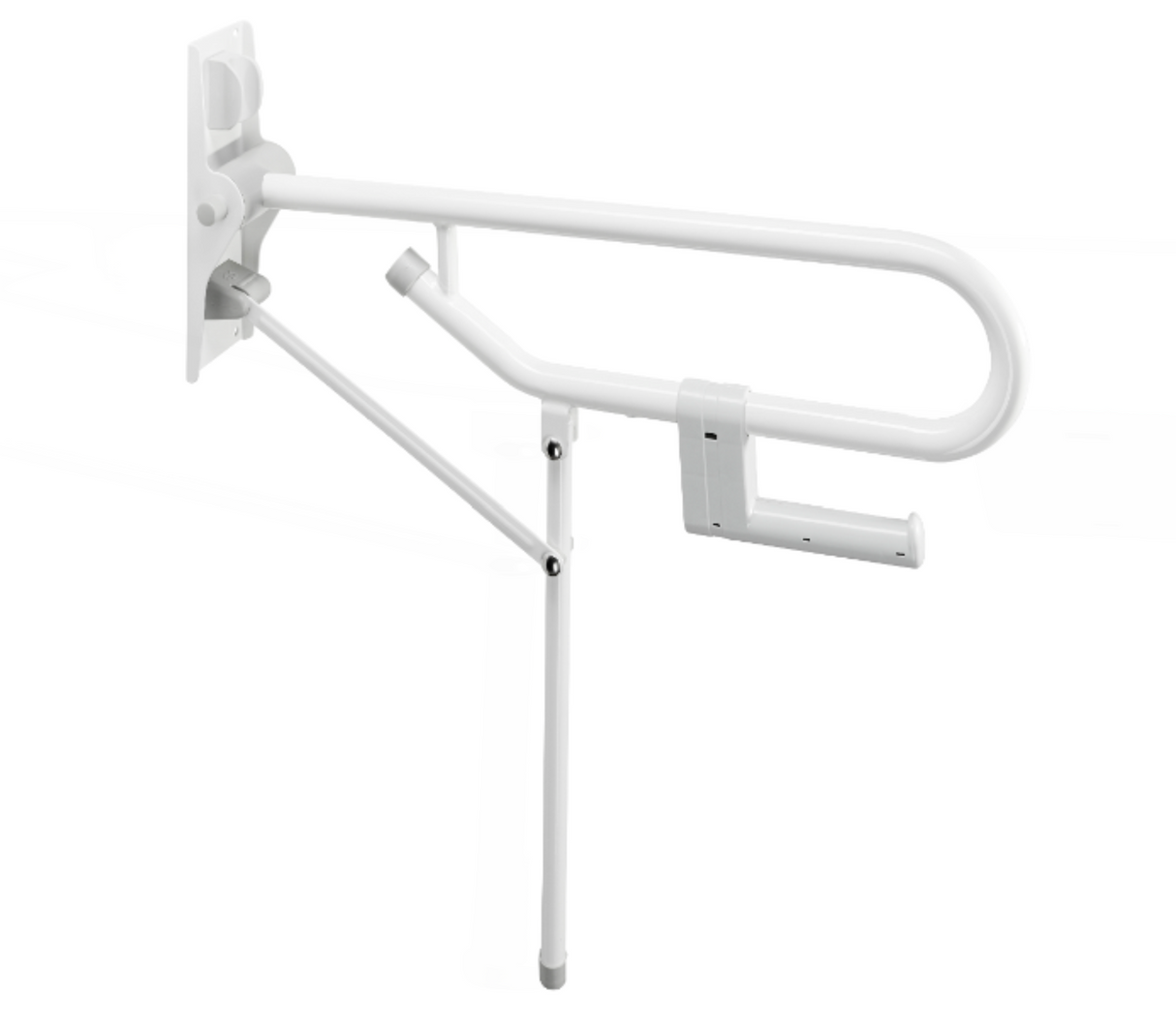 AKW 1800 Series Hinged Fold up Double Hairpin Rail - Fixed Leg (32mm) White and Blue (01820WH)(01820BU)