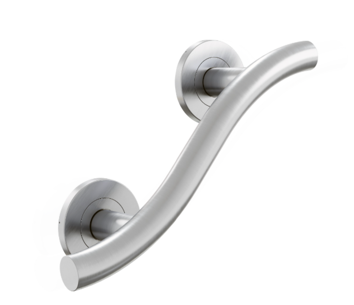 AKW 1200 Series Curved Satin Stainless Steel Grab Rail – Choice of Length, photo 4