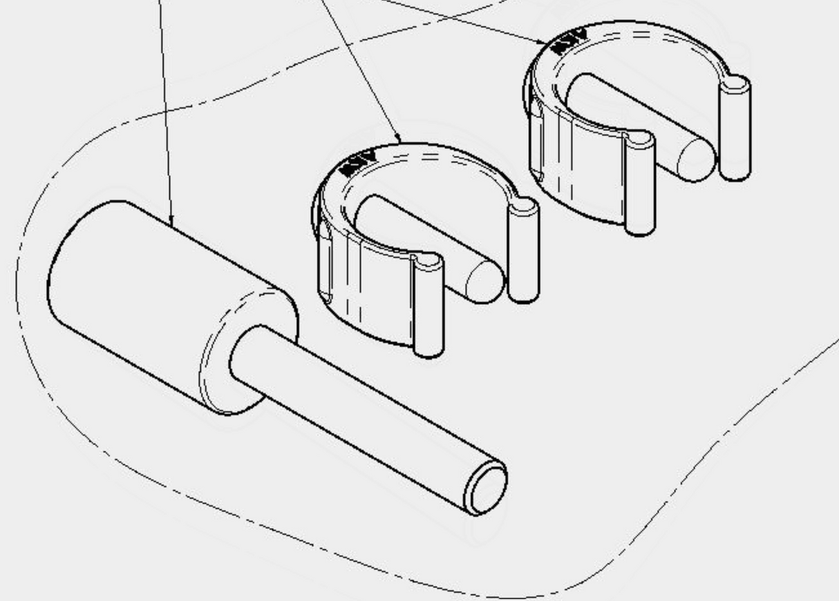 AKW 4000 Series Leg Repair Kit = 2 x "C" Clips (03-030-013) and 1 x Nylon Moulded Leg Adjuster (03-030-015) (00080/2)