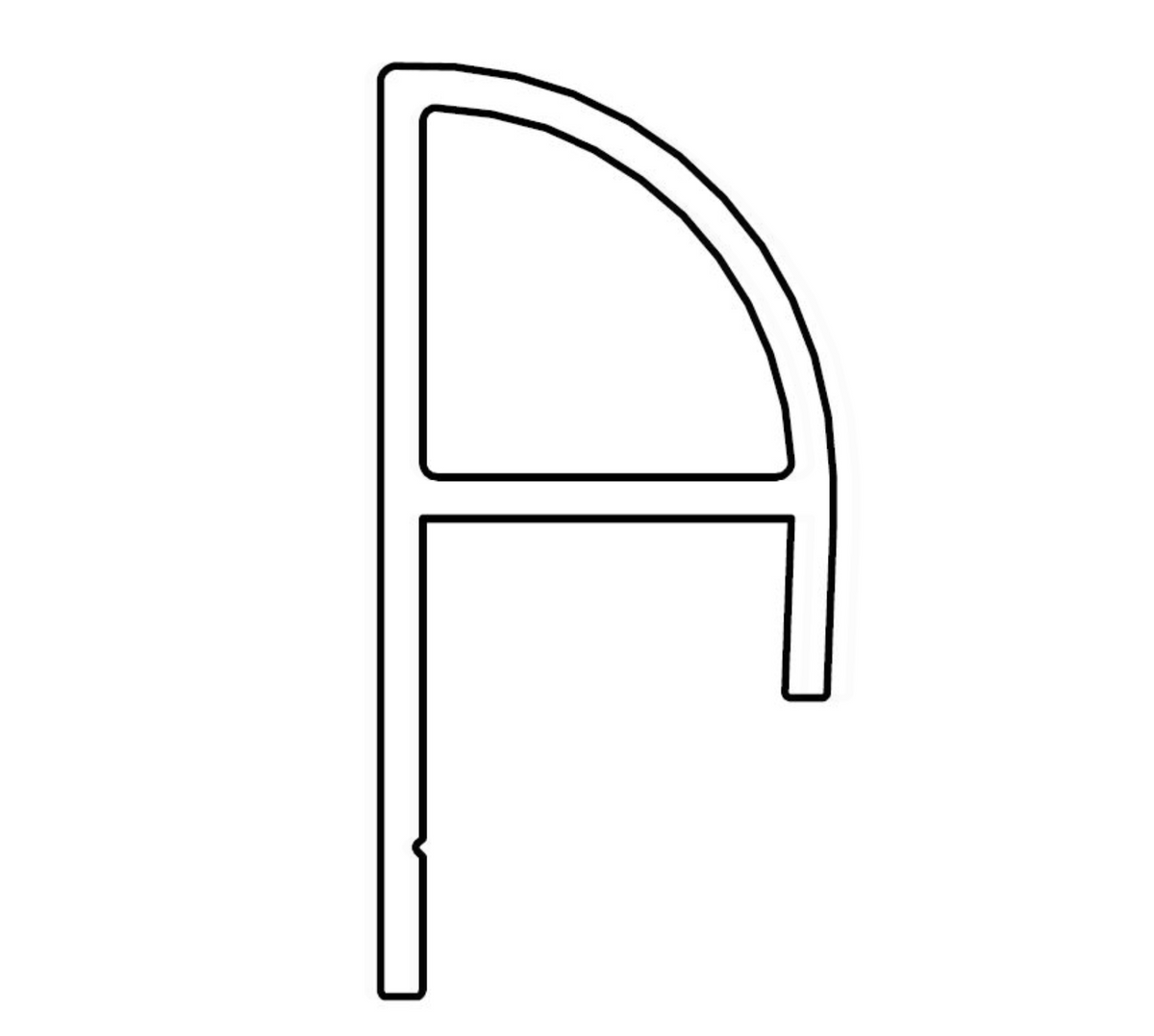 AKW Marlbrook Radiused Edging Strip End Cap for Wall Panels – Aluminium or PVC, photo 2