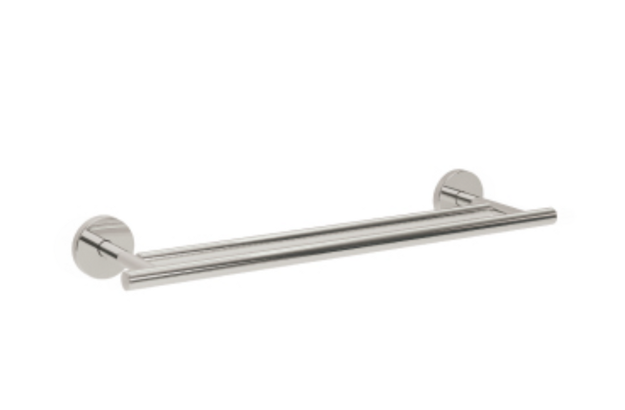 AKW Double Towel Rail 450mm - Stainless Steel 19mm (03SS-TOW450)