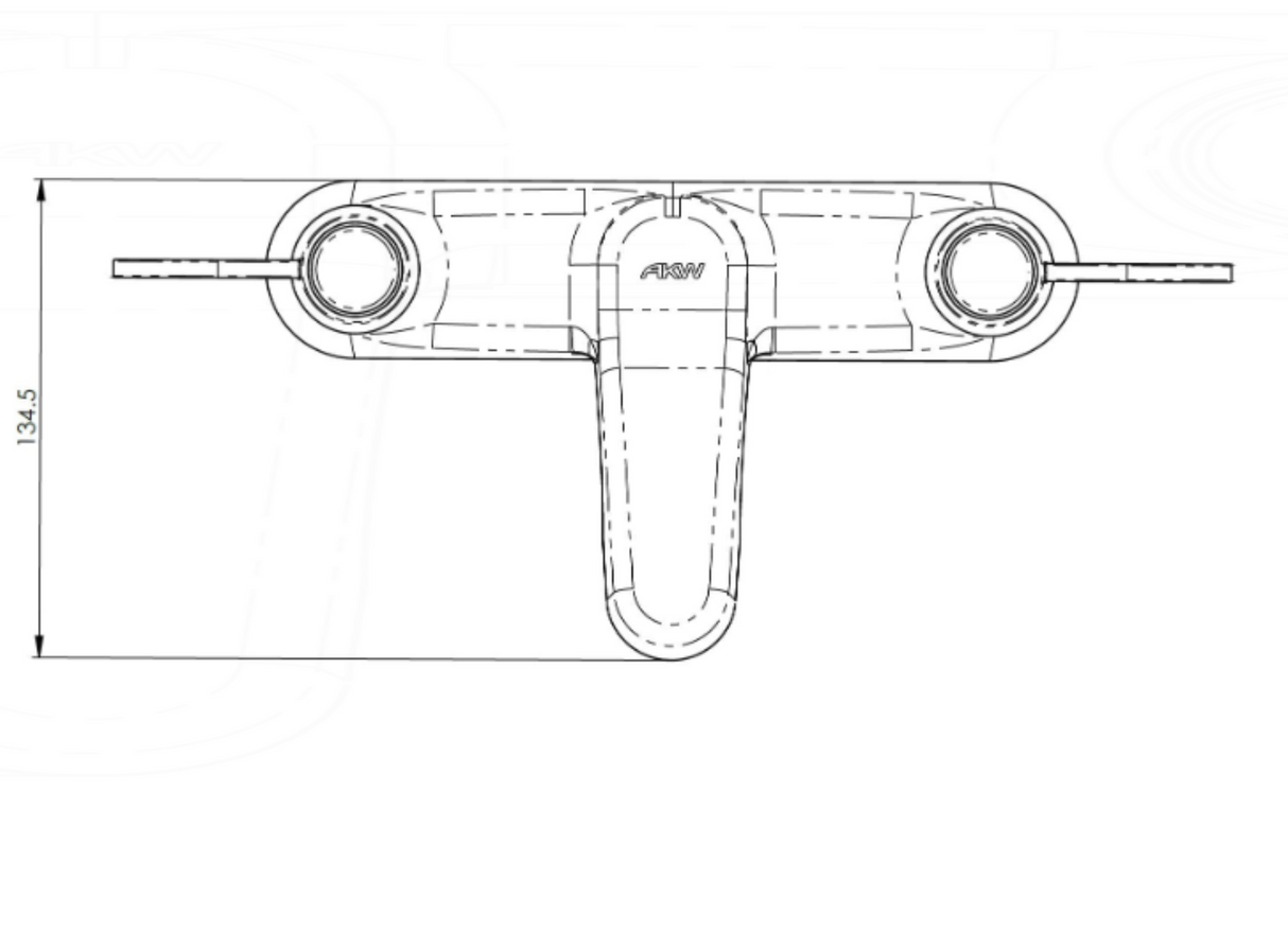 AKW Lever Mixer Bath Tap Chrome (30855)