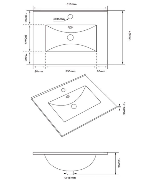 Kartell K-VIT Dove 500mm 2 Door Floor Standing Unit With Ceramic Basin - Slate Grey (DOV500FSDO-SG FUR063PU)
