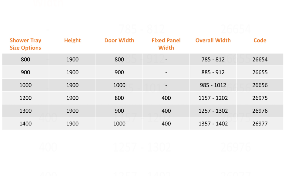 AKW Larenco Alcove Saloon Door Extended 1300mm (400+900) (26976)
