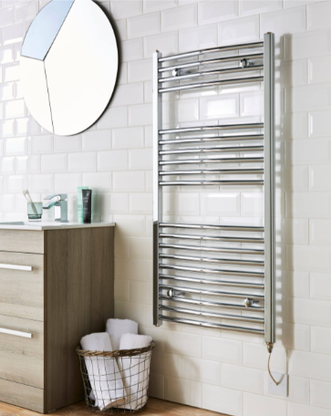 Kartell K-VIT Straight Electric Towel Rail On/Off Control 500x800mm (ESTR508C)