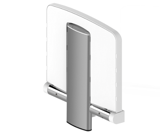 AKW Onyx Fold Up Shower Seat with Adjustable Leg -White (02810WH-LS)