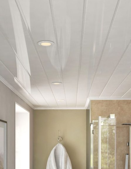 PVC Double Gloss White Ceiling Panels, 4 Pack, 2700mm x 250mm