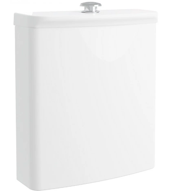 AKW Navlin Low Level Cistern With Raised Push Button Flush & Flush Pipe (23549)