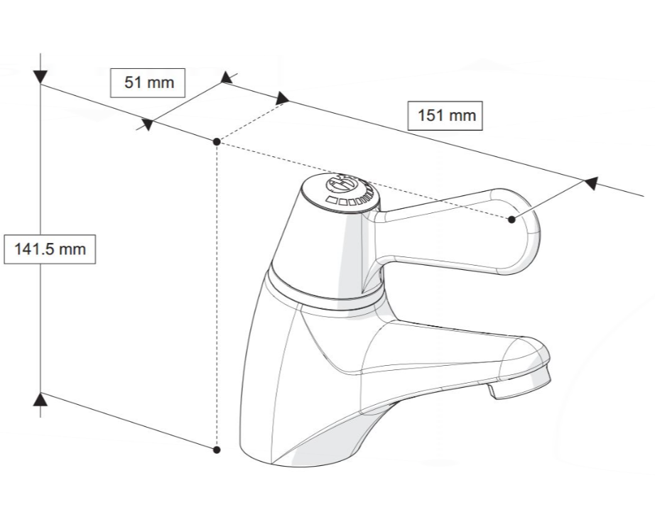 AKW TMV3 Thermostatic Wash Basin Mixer Tap, photo 3