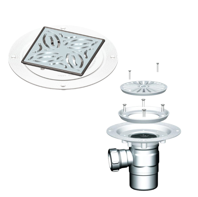 AKW Level Best Stainless Steel Wet Room Waste for Tiled Floors – Choice of TF75, TFWA or SFWA