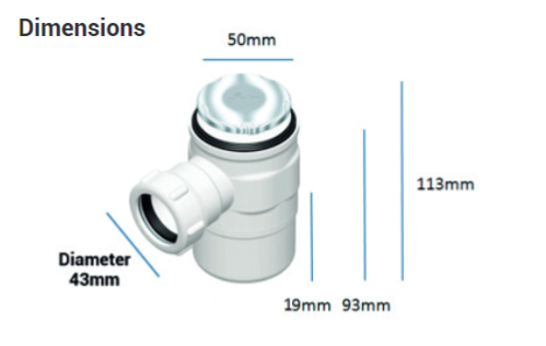 AKW Level Best Stainless Steel Wet Room Waste for Tiled Floors – Choice of TF75, TFWA or SFWA, photo 4