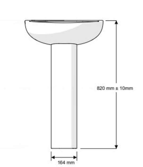 AKW Navlin Wash Basin Pack with Pedestal & Lever Taps, photo 4
