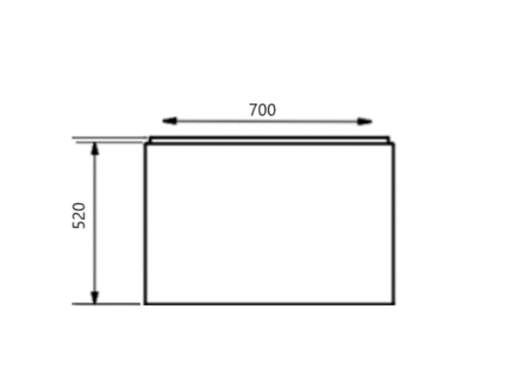 Kartell K-VIT Elite L-Shaped Shower Bath End Panel 700mm (BAT170EO)