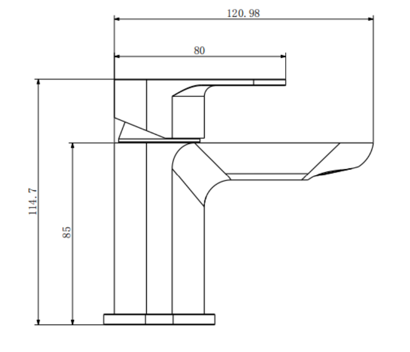 Kartell K-VIT Visage Mini Mono Basin Mixer Chrome (TAP271VIJ)